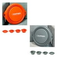 thumbnail image 6 of GOOPAWS Silicone Non-Skid Travel Cat & Dog Bowl, 2 count, Orange/Grey, 6 of 6