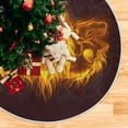 thumbnail image 5 of FMSHPON Skull Flame Hot Xmas Christmas Tree Skirt Stand Mat for Holiday Party Decoration Indoor Outdoor 48 inches, 5 of 6