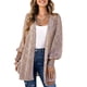 thumbnail image 1 of Mujeres Linterna Manga Cárdigan Moda Clásico Estampado De Leopardo Otoño Invierno Manga Larga Camisas Impresas Tops Albaricoque M, 1 of 6