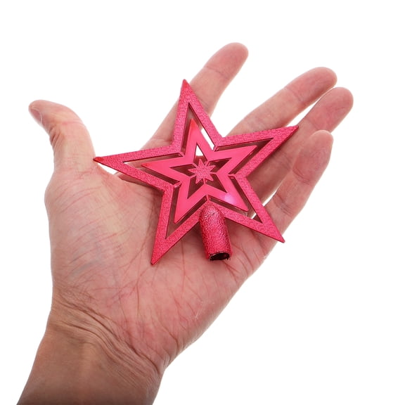 Mobutofu Elegant Christmas Tree Topper 1Pack 3.9in X 3.8in X 0.6in PVC