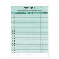 Tabbies Patient Sign-In Label Forms 8 1/2 x 11 5/8 125 Sheets/Pack Green 14532