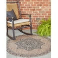 thumbnail image 3 of Rugs.com Outdoor Traditional Collection Rug – 4 Ft Round Beige Flatweave Rug Perfect For Kitchens, Dining Rooms, 3 of 5