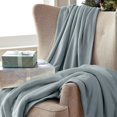 thumbnail image 6 of Comfy Supersoft Fleece Bed Blanket – Lightweight All-Season – King Size – Light Blue, 6 of 8