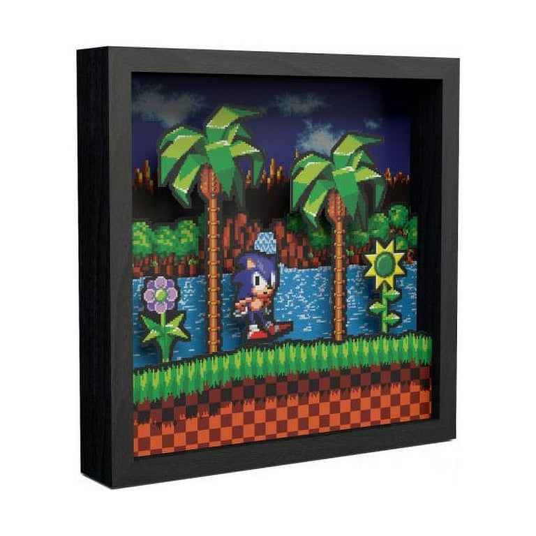 ソニック ピクセル フレーム Pixel Frame 飾り 海外限定 Sega Sonic the Hedgehog Idle Pose Pixel Frames (9X9