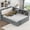 Gray, variant on Pinovk Wood Full Size platform bed with Trundle, Shelves and Storage Headboard, Gray