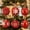 Red, variant on 6 Pack 3 Inch Gold Christmas Decorative Ball Ornaments, Hanging Pendant Bauble for Xmas Tree Wedding Holiday Party Festival Home Decor