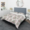 thumbnail image 3 of Designart 'Floral Botanical Retro X' Mid-Century Modern Duvet Cover Set, 3 of 4