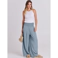 thumbnail image 3 of ANRABESS Women Linen Palazzo Pants Summer Boho Wide Leg High Waist Casual Lounge Pant 2026 Beach Travel Vacation Outfits Blue XXL, 3 of 10