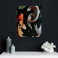 thumbnail image 4 of FCXZI Painted pond koi Indoor art wall decoration home is suitable for living room, bedroom, office, dining room, club decoration, can hang Canvas painting 16x20in, 4 of 5