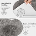 thumbnail image 3 of FRAMICS Waffle Shower Curtain Sets with Rug and Hooks, 14-Piece Thick Weighted Fabric Bathroom Sets,Gray, 3 of 11