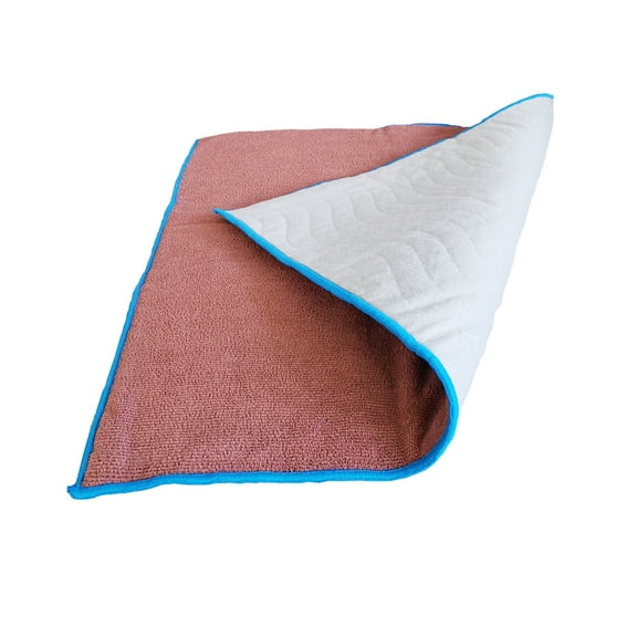 Premium Waterproof Seat Pad for Incontinence - Slip- Resistant, Ultra Absorbent Soft Microfiber 22 x 22 Inches - for Adults, Kids and Pets, Brown/Blue