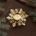 thumbnail image 4 of YOHAVEN Golden Christmas Candlestick Snowflake Shape, Metal Candle Holder Table Decorations for Xmas Holiday Party Fireplace Dinner Romantic Decor, 4 of 7