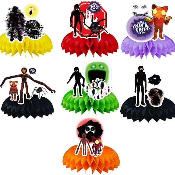 The Figure Doors Monsters Honeycomb Centerpieces Table Toppers Decorations for Birthday Party Decor Supplies