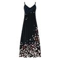 thumbnail image 5 of LVHAOGJOB Robe Maxi à Bretelles Spaghetti pour Femmes, Robe d'Été Tendance Sans Manches à Imprimé, Robe de Plage Grande Taille pour Dames, 5 of 5