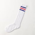 thumbnail image 1 of Calcetines de algodón de estilo japonés para mujer adulta, de longitud media, para otoño e invierno, estilo académico, a rayas, hasta la rodilla, para uniformes de estudiantes, 1 of 5