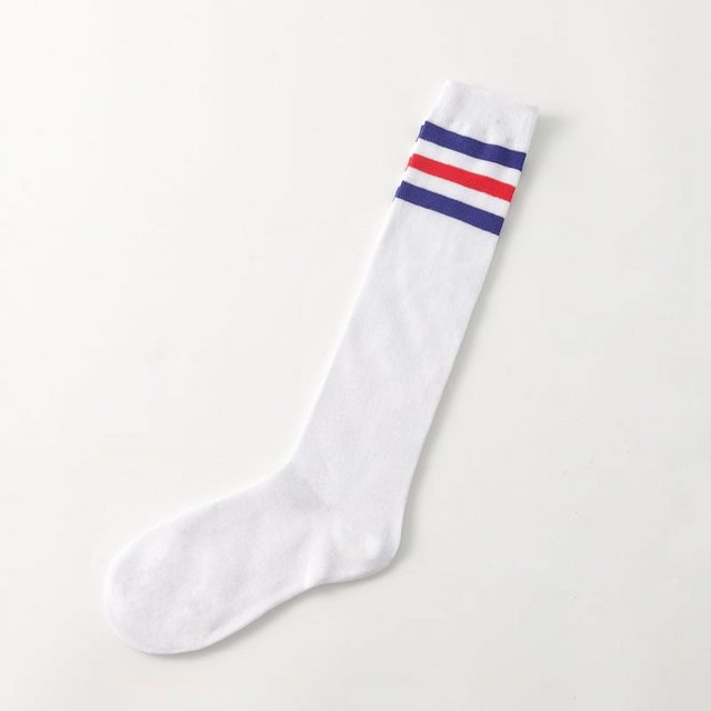 Calcetines de algodón de estilo japonés para mujer adulta, de longitud media, para otoño e invierno, estilo académico, a rayas, hasta la rodilla, para uniformes de estudiantes