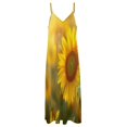thumbnail image 4 of Sunflower Design Sleeveless Dress Woman Fashion Long Dresses Women's Summer Suit Dress 2025, 4 of 7