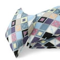 thumbnail image 2 of 17" X 17" Red Gray And White Zippered 100% Cotton Ikat Throw Pillow Cover, 2 of 5