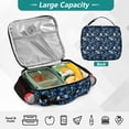 thumbnail image 3 of Wobogo Navy Blue Lunch Bag Insulated Portable Cooler Tote Bag for for Adults Kids Work Office School Picnic Beach, 3 of 7