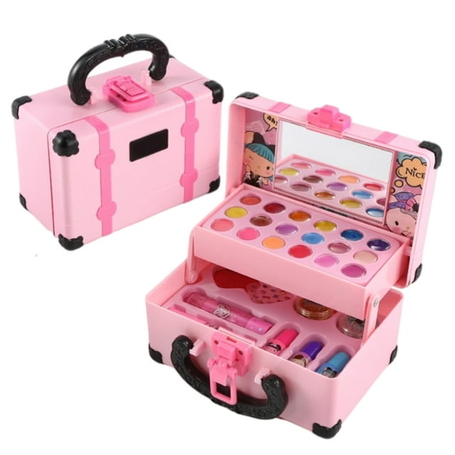Set De Maquillaje Para Niños, Accesorios De Belleza Con Bolsa De Cosméticos, Kit De Juego De Simulación Para Niñas, Maquillaje De Juguete Para Niños Pequeños