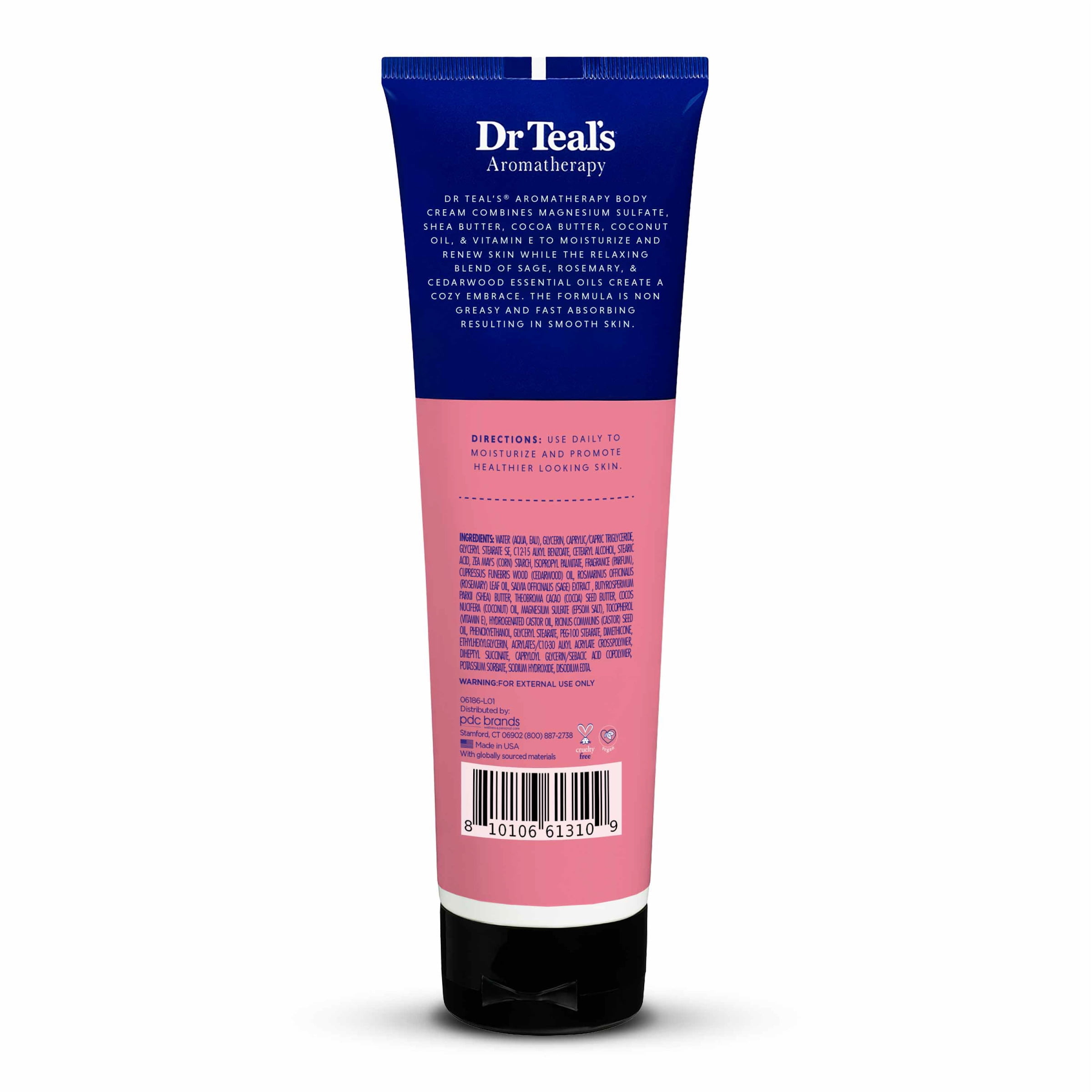 Dr Teal's Aromatherapy Comfort Body Cream with Sage, Rosemary, & Cedarwood, 8oz