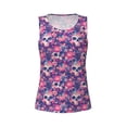 thumbnail image 4 of Lsque cool Skull flower colorful Printed Workout Tank Tops for Women, Athletic Sports Tank Tops, Compression Sleeveless Dry Fit Shirts,Sleeveless Yoga Shirt-Large, 4 of 9