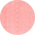 thumbnail image 1 of Ahgly Company Indoor Round Solid Red Modern Area Rugs, 7' Round, 1 of 4