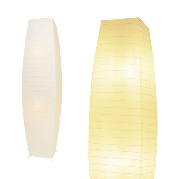 HonoDing Paper Floor Lamp, Japanese Lamp with Rice Paper Lantern Shade, Minimalist Style Corner Floor Lamp for Bedroom, Office& Living Room (No Bulb)