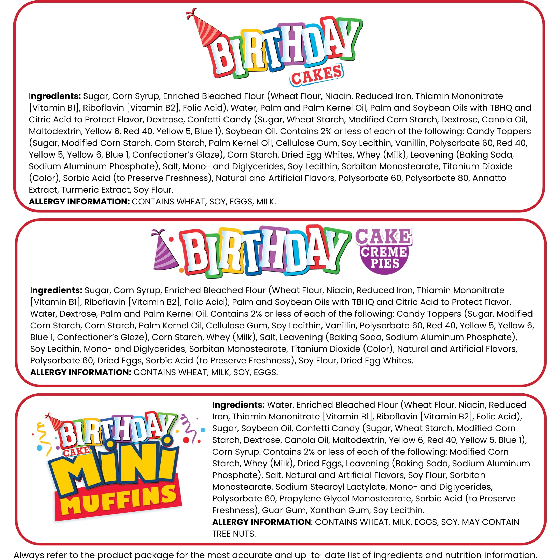 Little Debbie Birthday Cake Snack Box Bundle, 66.7 oz,