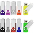 thumbnail image 1 of 10 Pack 32GB USB 2.0 Flash Drive Memory Stick Fold Storage Thumb Stick Pen Swivel Design (32G, 10PCS, Mix Colors), 1 of 5