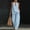Blue plus size 2 piece set a1, variant on Women Plus Size 2 Piece Set V Neck Sleeveless Tank Top Wide Leg Pants Casual Summer Outfits Loose Boho Vacation Matching Lounge Suits Travel Resort Clothes, Black 2XL