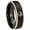Black And Gold Step Edge, variant on Wolf Concave Black Tungsten Men Ring 10MM