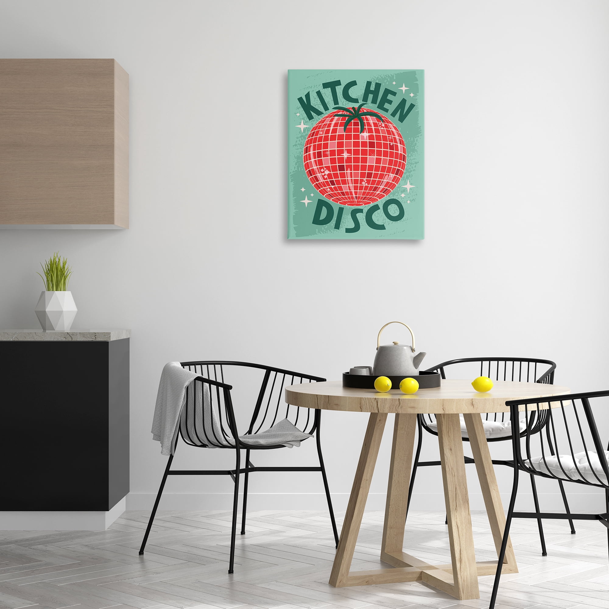 Stupell Industries Kitchen Disco Tomato Food & Beverage Painting Wrapped Canvas Art Print Wall Art, 24 x 30