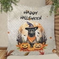thumbnail image 3 of Happy Halloween Belgian Malinois Witches Hat Pumpkin Carving Quilt Blanket Sheepdog Dog Lover Gifts Cozy Comforter Throw Blanket - 02019, 3 of 5