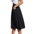 thumbnail image 4 of Nlife Women High Waist Front Button Side Pocket A-Line Midi Skirt, 4 of 7