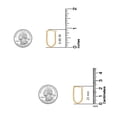 thumbnail image 4 of Charmsy Gold Plated Textured Click Top U Hoop Earrings for Women 23MM, 4 of 5