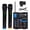 Black EU Plug, variant on Yajisi Professional Sound Mixer With Dual Wireless Microphone Sound Board Console System 3 Channel DJ Mixer for DJ Karaoke PC Guitar Speaker EU Plug[cite: 1]
