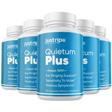 5 Pack Quietum Plus Tinnitus Relief Supplement Ear Ringing Support