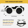 thumbnail image 4 of Gafas para Perros para Perros pequeños, protección contra Rayos UV, Viento y Polvo, Gafas de Sol para Perros de Razas pequeñas con Correa Ajustable, Color Blanco, 4 of 5