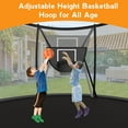 thumbnail image 4 of KOFUN 14FT Trampoline with Basketball Hoop & Light, 1400LBS Heavy Duty Trampoline for Adults Capacity for 5-6 Kids, No Gap Design Backyard Trampoline with Enclosure Net, Ladder, A Ball, Black, 4 of 9