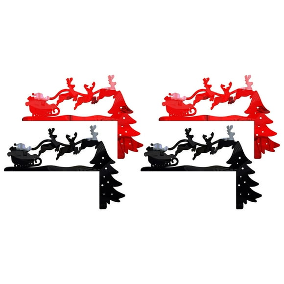 4 piezas de navidad Santa Elk Switch Sticker Acrílico Interruptor de luz Pegalias de pared decoraciones de Navidad