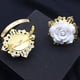 thumbnail image 4 of 10 servilleteros rosas de resina blanca pura, servilleteros de restaurante occidental, servilleteros de plata para boda de Hotel, 4 of 5