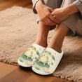 thumbnail image 5 of POLERO Frog Lotus Flower Print Indoor Slippers for Women Lightweight House Bedroom Closed Toe Warm Slipper Shoes Trendy Gift Slippers, Size 4.5-5.5, 5 of 7