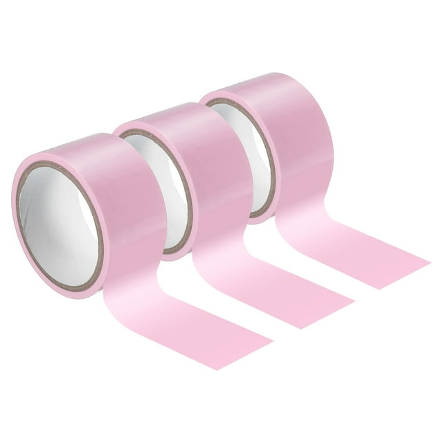 Unique Bargains Rubans Statiques Antiadhésifs 2 Po X 49 Pieds, Ruban Adhésif pour Conduit 3 Rouleaux Sans Colle, Adsorption Électrostatique, Rose