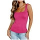 thumbnail image 1 of Camiseta sin mangas sexy y ajustada de color liso para mujer, con tirantes., 1 of 4