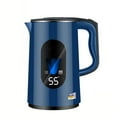 thumbnail image 2 of 1.0L 1500W Electric Kettle, Double-Walled Body, Fast Boiling Stainless Steel Kettle, Anti-Scalding Pp Shell, Suitable For Home And Office, Blue, 10.3 Inches, 2 of 6