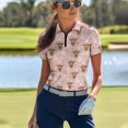 thumbnail image 4 of Whosucclay Cartoon Highland Cow & Daisy Floral Pattern Stretch Polo Shirts, Polyester Tennis Shirts Moisture Wicking Soft Women Short Sleeve Golf Shirts for Running Hiking Bowling Size Large, 4 of 10
