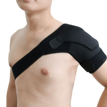 Black Left Shoulder Sleeves Back Posture Corrector Support Brace Belt - Walmart.com