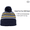 Navy/ White/ Grey/ Gold, variant on Striped Pom Pom Cuff Beanie Hat 12" for Unisex or Winter Headwear, Black/ White/ Grey/ Red, One Size