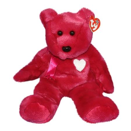 Ty Buddy Valentina the Bear Valentine's Day Plush with Hot Pink Ribbon